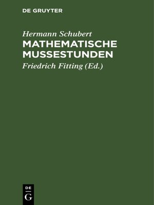 cover image of Mathematische Mußestunden